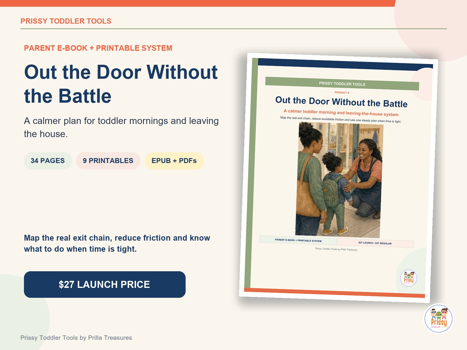 Out the Door Without the Battle: Toddler Morning Routine Guide cover preview