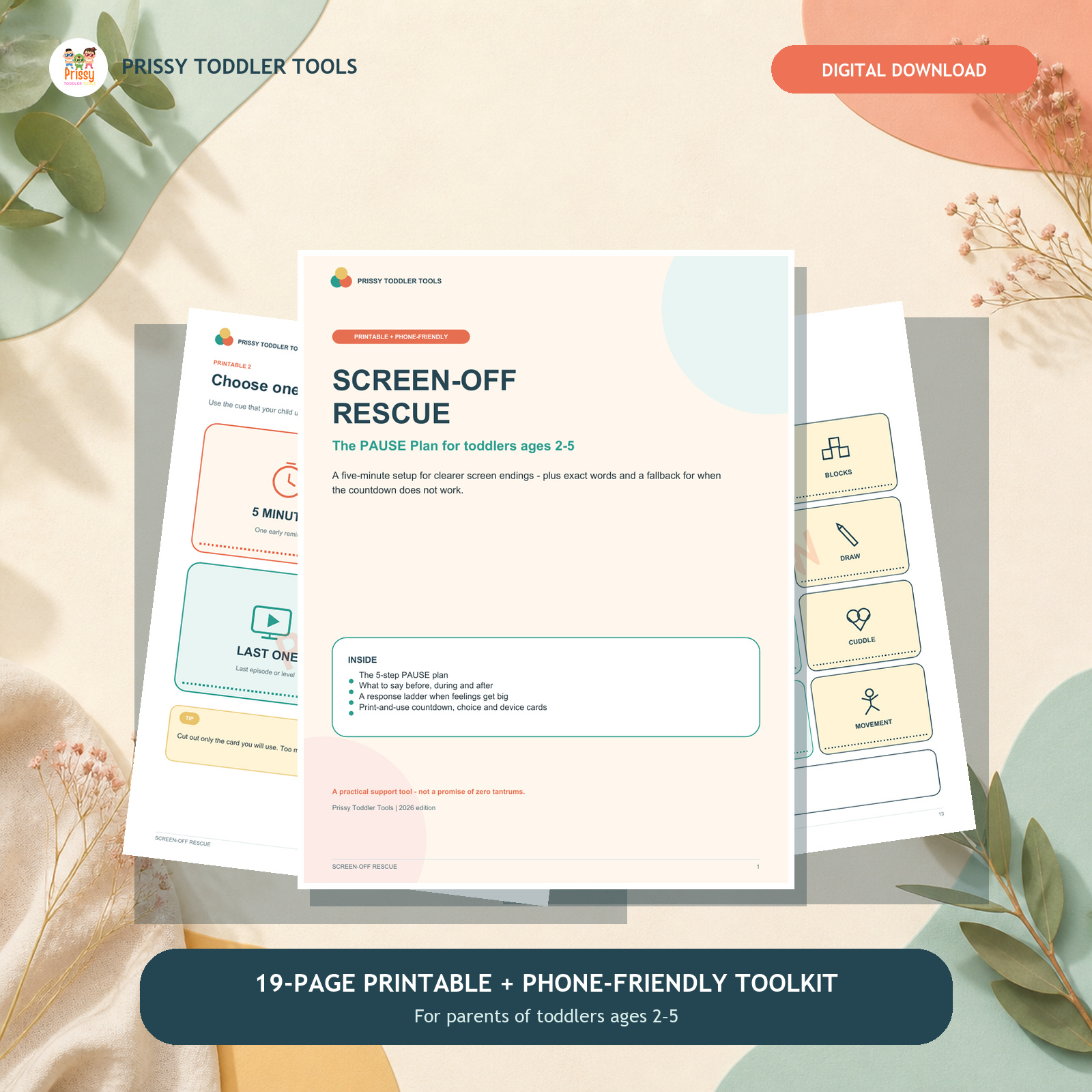 Screen-Off Rescue: Toddler Screen Time Transition Toolkit cover preview