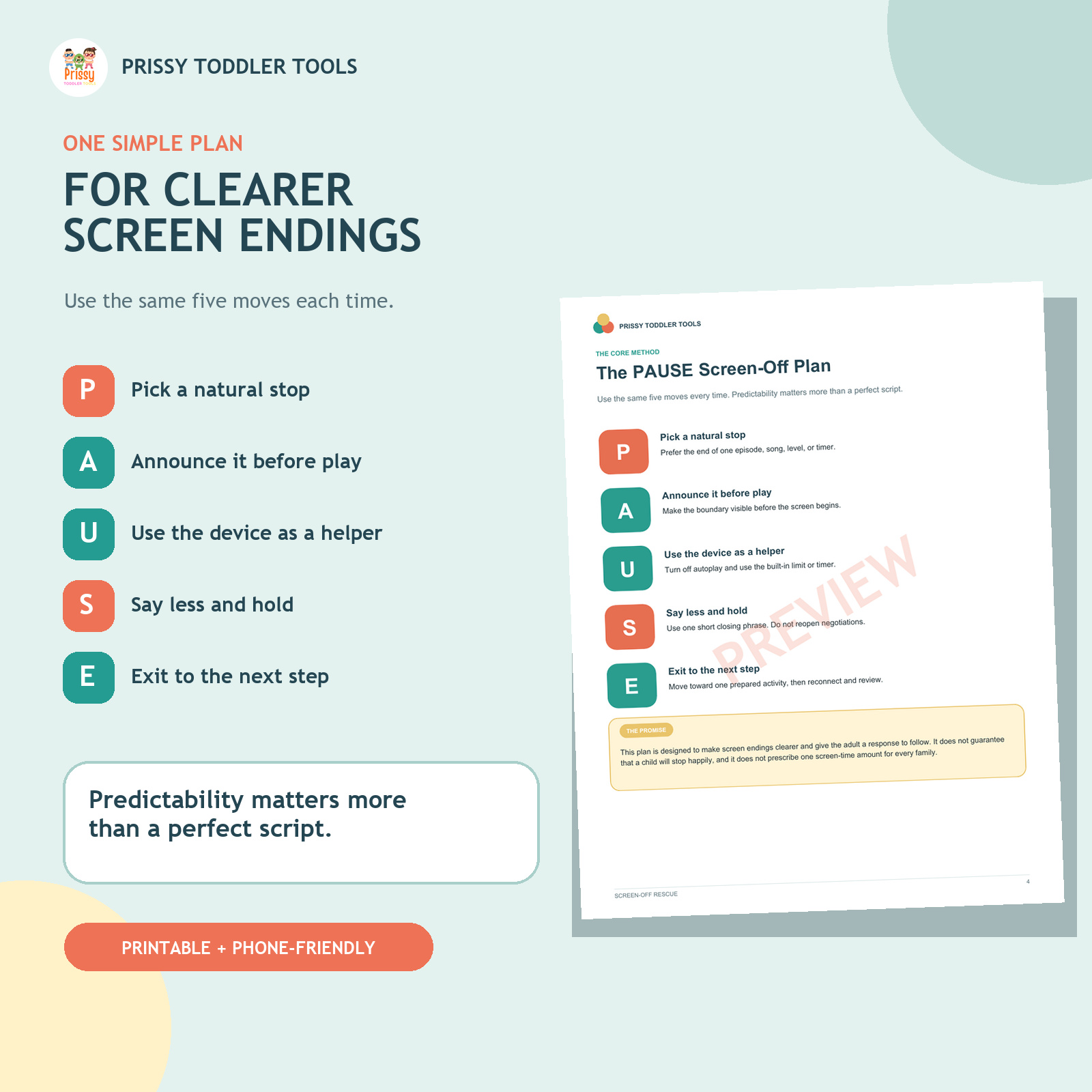 Screen-Off Rescue: Toddler Screen Time Transition Toolkit preview 3